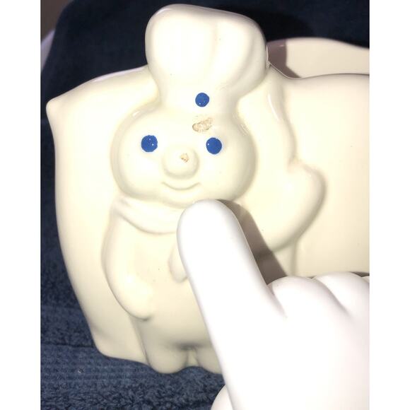 Pillsbury Doughboy Vtg Ceramic Lot 3 Spoon Rest Napkin /Sponge Holder 2 Magnets - Picture 11 of 11